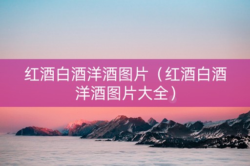 红酒白酒洋酒图片（红酒白酒洋酒图片大全）