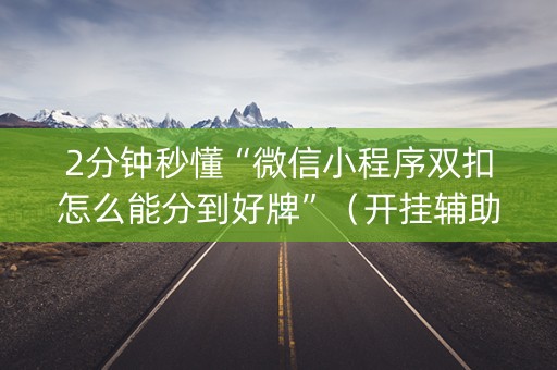 2分钟秒懂“微信小程序双扣怎么能分到好牌”（开挂辅助脚本)