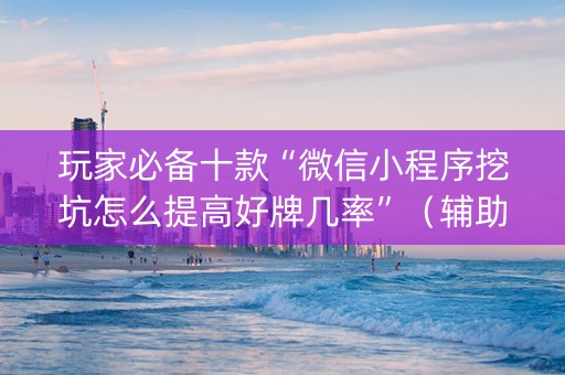 玩家必备十款“微信小程序挖坑怎么提高好牌几率”（辅助神器免费)