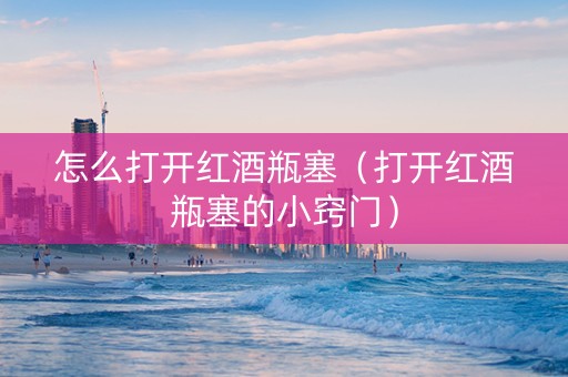 怎么打开红酒瓶塞（打开红酒瓶塞的小窍门）