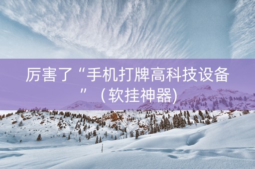 厉害了“手机打牌高科技设备”（软挂神器)