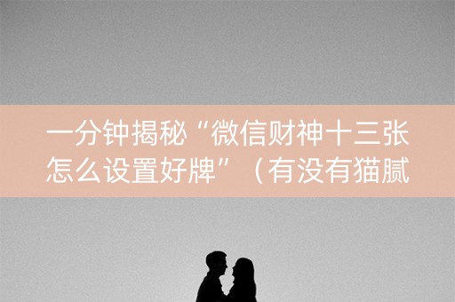 一分钟揭秘“微信财神十三张怎么设置好牌”（有没有猫腻)