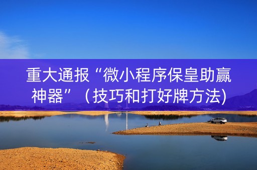 重大通报“微小程序保皇助赢神器”（技巧和打好牌方法)