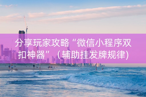 分享玩家攻略“微信小程序双扣神器”（辅助挂发牌规律)