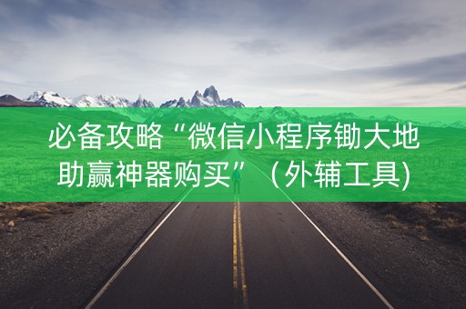必备攻略“微信小程序锄大地助赢神器购买”（外辅工具)