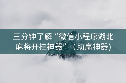 三分钟了解“微信小程序湖北麻将开挂神器”（助赢神器)