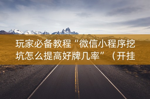 玩家必备教程“微信小程序挖坑怎么提高好牌几率”（开挂辅助插件)