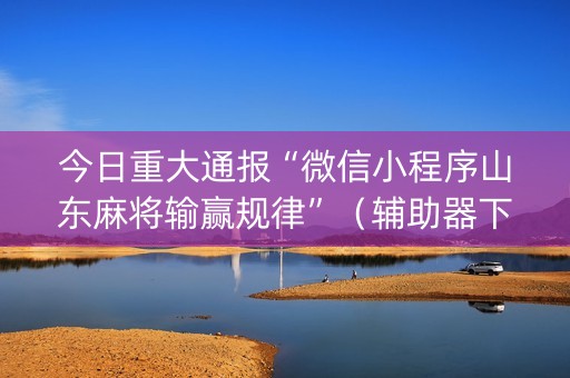 今日重大通报“微信小程序山东麻将输赢规律”（辅助器下载)