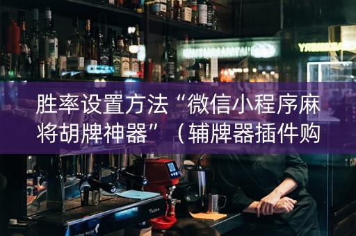 胜率设置方法“微信小程序麻将胡牌神器”（辅牌器插件购买)