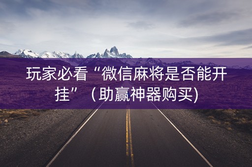玩家必看“微信麻将是否能开挂”（助赢神器购买)