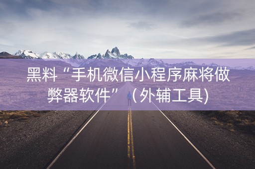 黑料“手机微信小程序麻将做弊器软件”（外辅工具)