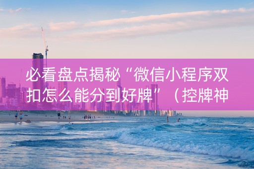 必看盘点揭秘“微信小程序双扣怎么能分到好牌”（控牌神器)