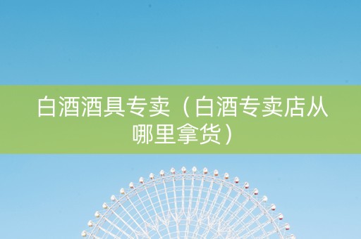 白酒酒具专卖（白酒专卖店从哪里拿货）