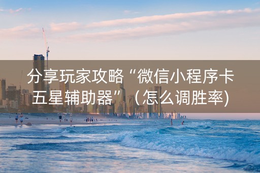 分享玩家攻略“微信小程序卡五星辅助器”（怎么调胜率)