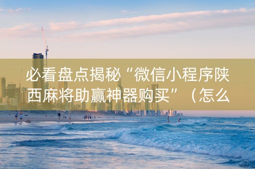 必看盘点揭秘“微信小程序陕西麻将助赢神器购买”（怎么能让牌好一点)