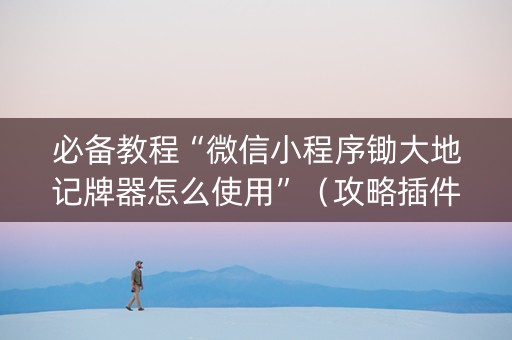 必备教程“微信小程序锄大地记牌器怎么使用”（攻略插件)