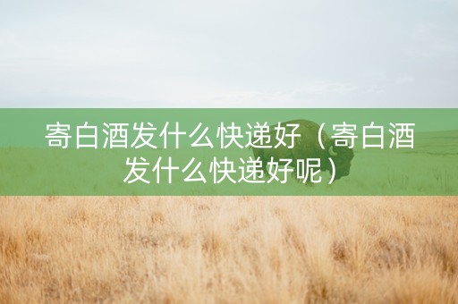 寄白酒发什么快递好（寄白酒发什么快递好呢）