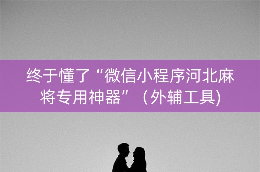 终于懂了“微信小程序河北麻将专用神器”（外辅工具)