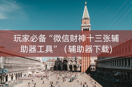 玩家必备“微信财神十三张辅助器工具”（辅助器下载)