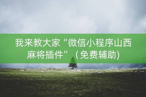 我来教大家“微信小程序山西麻将插件”（免费辅助)
