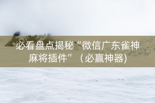 必看盘点揭秘“微信广东雀神麻将插件”（必赢神器)