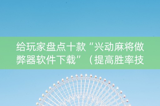 给玩家盘点十款“兴动麻将做弊器软件下载”（提高胜率技巧)