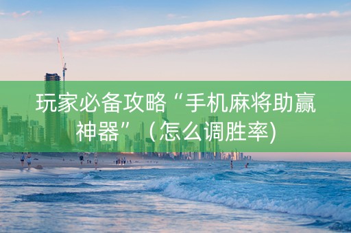玩家必备攻略“手机麻将助赢神器”（怎么调胜率)