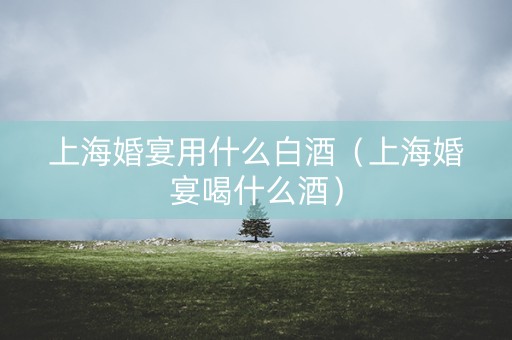 上海婚宴用什么白酒（上海婚宴喝什么酒）