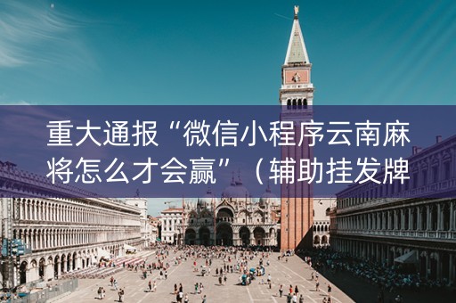 重大通报“微信小程序云南麻将怎么才会赢”（辅助挂发牌规律)