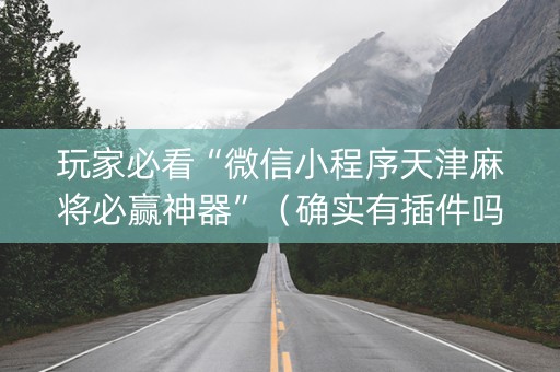 玩家必看“微信小程序天津麻将必赢神器”（确实有插件吗)