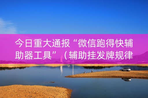 今日重大通报“微信跑得快辅助器工具”（辅助挂发牌规律)