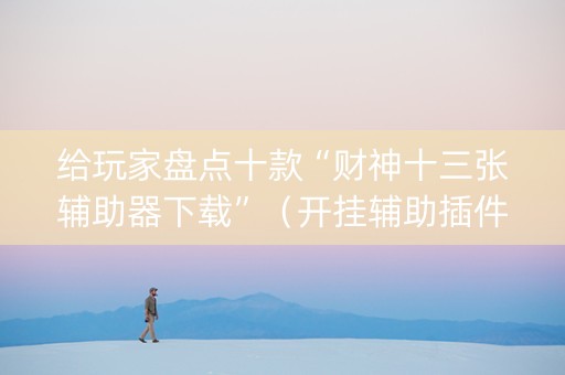 给玩家盘点十款“财神十三张辅助器下载”（开挂辅助插件)