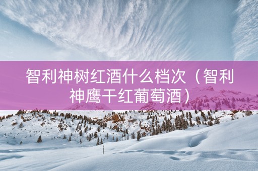 智利神树红酒什么档次（智利神鹰干红葡萄酒）