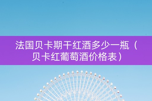 法国贝卡期干红酒多少一瓶（贝卡红葡萄酒价格表）