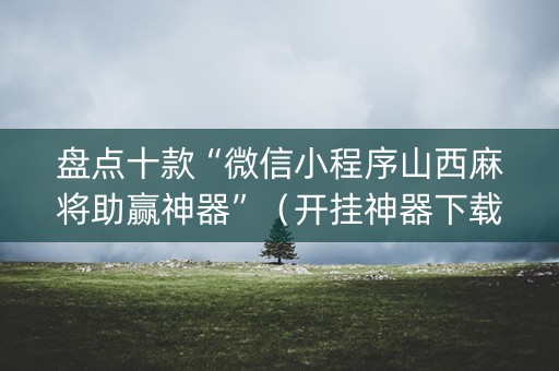盘点十款“微信小程序山西麻将助赢神器”（开挂神器下载)