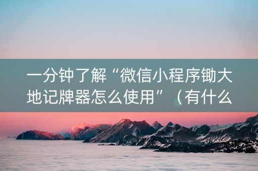一分钟了解“微信小程序锄大地记牌器怎么使用”（有什么诀窍)