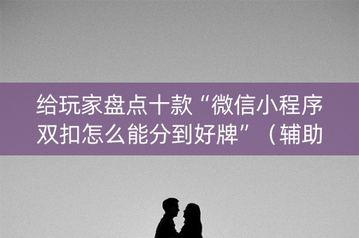 给玩家盘点十款“微信小程序双扣怎么能分到好牌”（辅助软件)