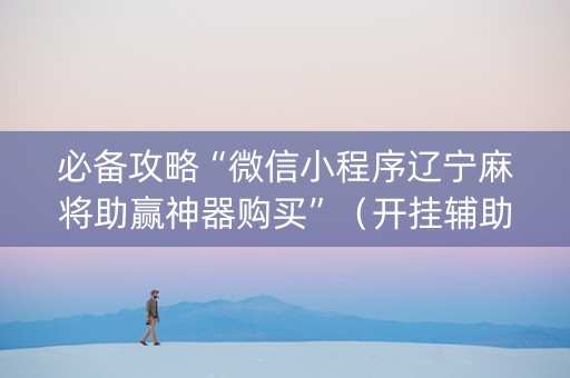必备攻略“微信小程序辽宁麻将助赢神器购买”（开挂辅助器插件)
