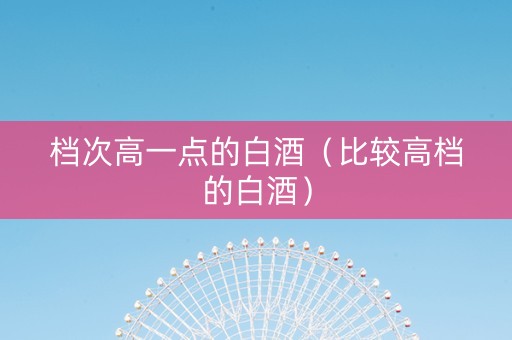 档次高一点的白酒（比较高档的白酒）