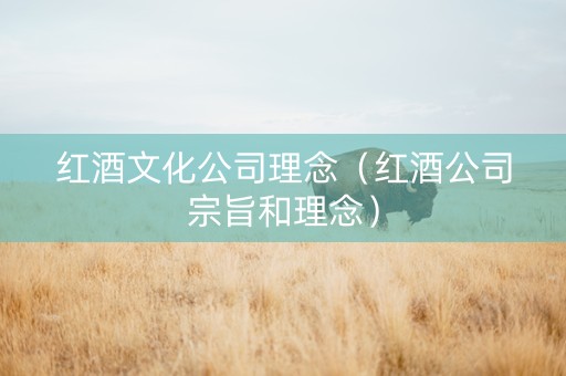 红酒文化公司理念（红酒公司宗旨和理念）