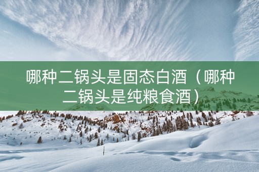 哪种二锅头是固态白酒（哪种二锅头是纯粮食酒）