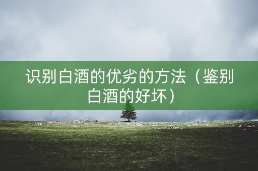 识别白酒的优劣的方法（鉴别白酒的好坏）