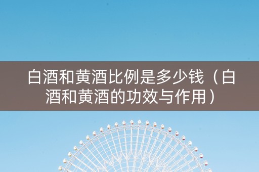 白酒和黄酒比例是多少钱（白酒和黄酒的功效与作用）