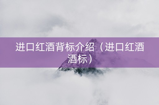 进口红酒背标介绍（进口红酒酒标）