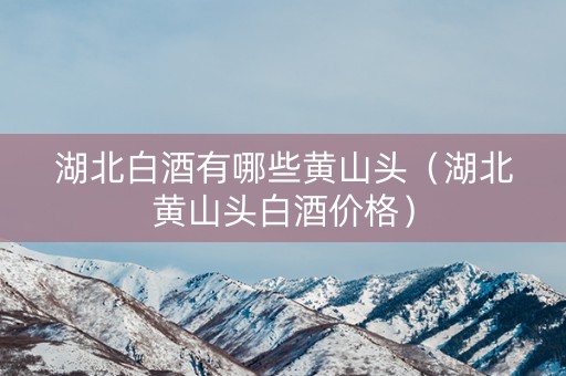 湖北白酒有哪些黄山头（湖北黄山头白酒价格）