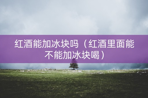 红酒能加冰块吗（红酒里面能不能加冰块喝）