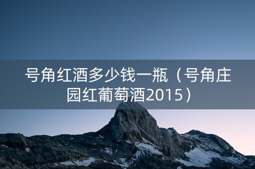 号角红酒多少钱一瓶（号角庄园红葡萄酒2015）