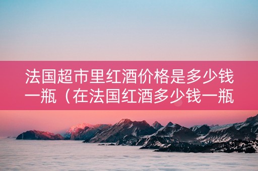 法国超市里红酒价格是多少钱一瓶（在法国红酒多少钱一瓶）