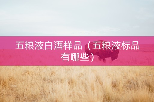 五粮液白酒样品（五粮液标品有哪些）