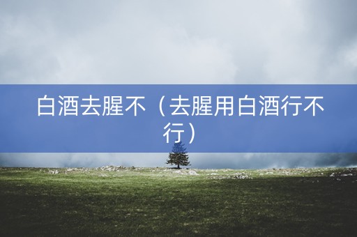 白酒去腥不（去腥用白酒行不行）